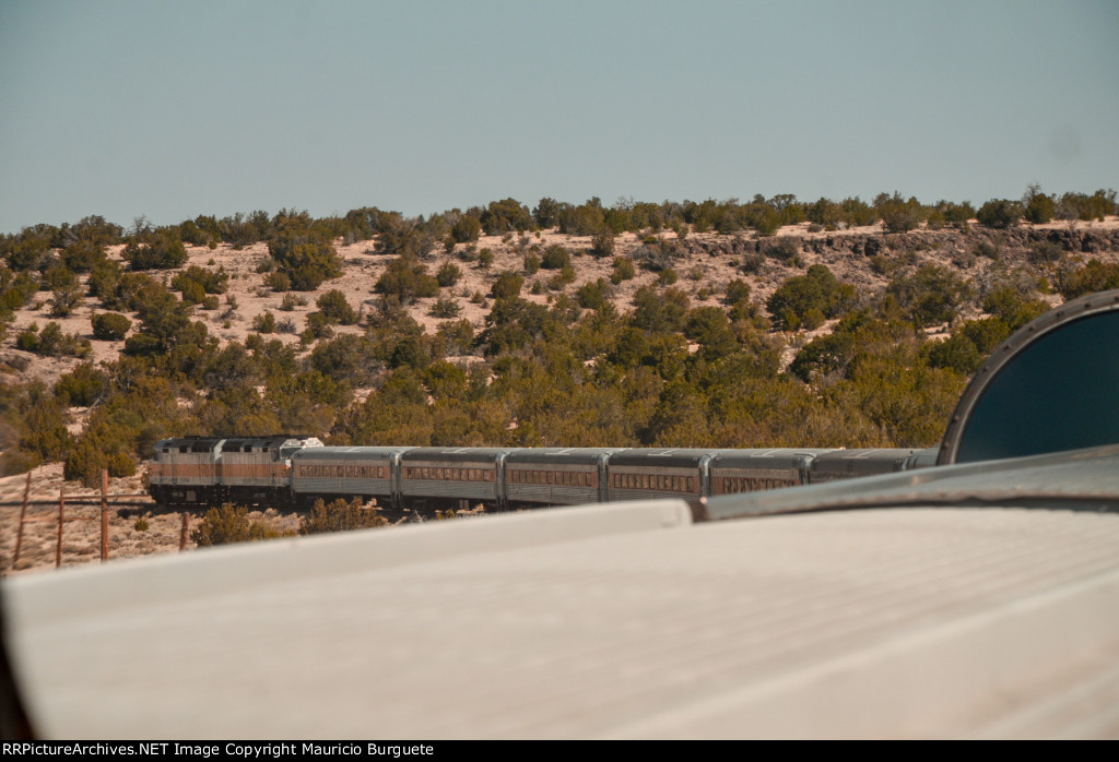 Grand Canyon Railway traveling to the Canyon